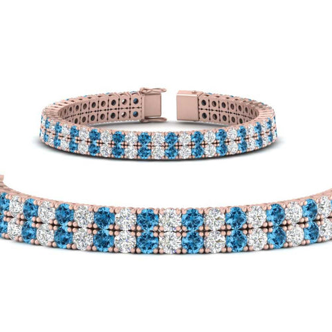 2-row-round-tennis-diamond-bracelet-with-blue-topaz-in-rose-gold-FDBRC9701GICBLTOANGLE1-NL-RG