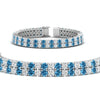 Load image into Gallery viewer, 2-row-round-tennis-diamond-bracelet-with-blue-topaz-in-white-gold-FDBRC9701GICBLTOANGLE1-NL-WG