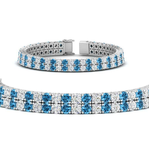 2-row-round-tennis-diamond-bracelet-with-blue-topaz-in-white-gold-FDBRC9701GICBLTOANGLE1-NL-WG