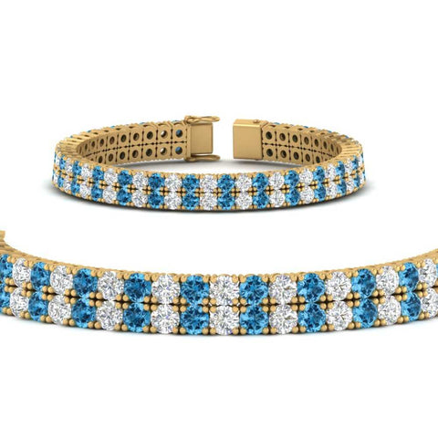 2-row-round-tennis-diamond-bracelet-with-blue-topaz-in-yellow-gold-FDBRC9701GICBLTOANGLE1-NL-YG