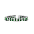 Thumbnail 29 - 2-row-round-tennis-diamond-bracelet-with-emerald-in-white-gold-FDBRC9701GEMGR-NL-WG