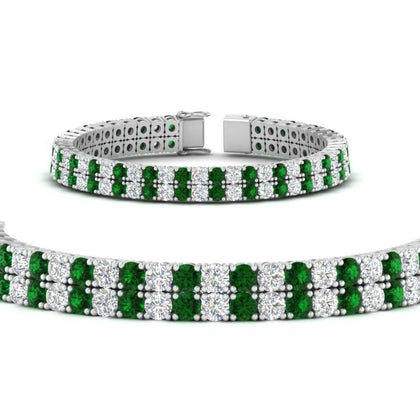 2-row-round-tennis-diamond-bracelet-in-rose-gold-FDBRC9701ANGLE1-NL-RG