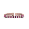 Load image into Gallery viewer, 2-row-round-tennis-diamond-bracelet-with-pink-sapphire-in-rose-gold-FDBRC9701GSADRPI-NL-RG