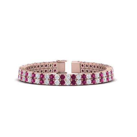 2-row-round-tennis-diamond-bracelet-with-pink-sapphire-in-rose-gold-FDBRC9701GSADRPI-NL-RG