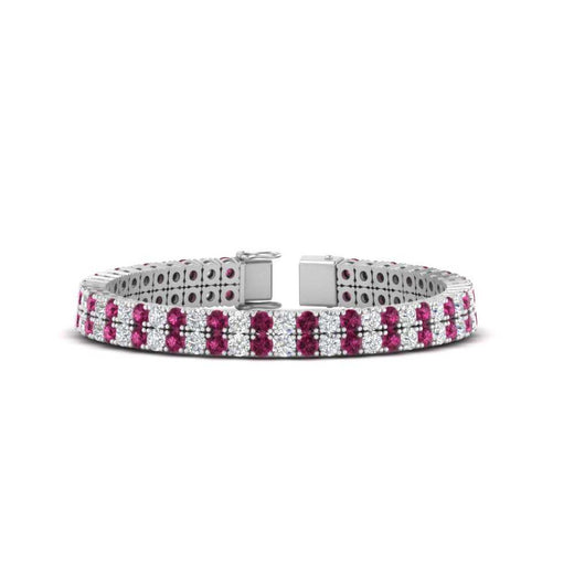 2-row-round-tennis-diamond-bracelet-with-pink-sapphire-in-white-gold-FDBRC9701GSADRPI-NL-WG