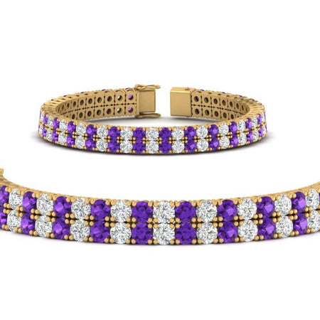 2 Row Round Tennis Bracelet