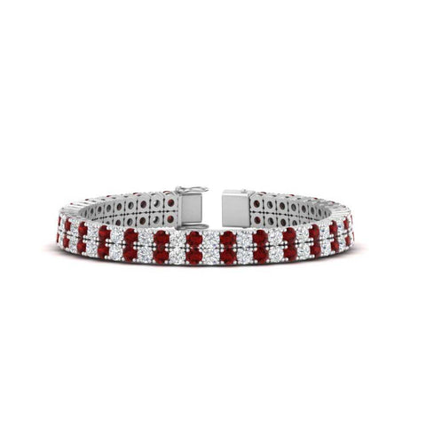 2-row-round-tennis-diamond-bracelet-with-ruby-in-white-gold-FDBRC9701GRUDR-NL-WG
