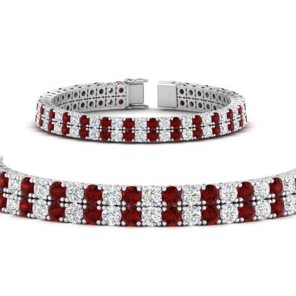 2-row-round-tennis-diamond-bracelet-in-rose-gold-FDBRC9701ANGLE1-NL-RG