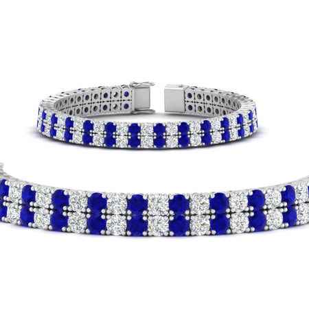 2 Row Round Tennis Bracelet