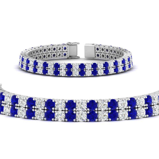 2-row-round-tennis-diamond-bracelet-with-sapphire-in-white-gold-FDBRC9701GSABLANGLE1-NL-WG