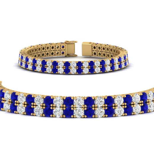 2-row-round-tennis-diamond-bracelet-with-sapphire-in-yellow-gold-FDBRC9701GSABLANGLE1-NL-YG