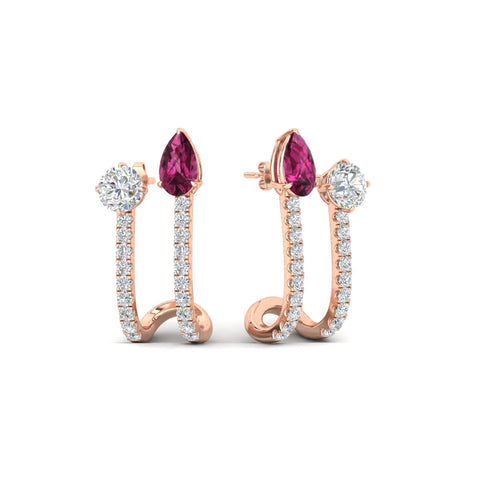 2-stone-diamond-hoop-with-pink-sapphire-earring-in-fd-ear11536gsadrpiangle2-nl-rg