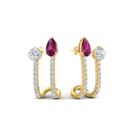 2-stone-diamond-hoop-with-pink-sapphire-earring-in-fd-ear11536gsadrpiangle2-nl-yg
