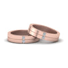 Load image into Gallery viewer, 2-stone-diamond-unisex-wedding-bands-in-14K-rose-gold-FDLG1052B-NL-RG