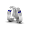 Load image into Gallery viewer, 2-stone-diamond-unisex-wedding-bands-with-blue-sapphire-in-14K-white-gold-FDLG1052BGSABL-NL-WG