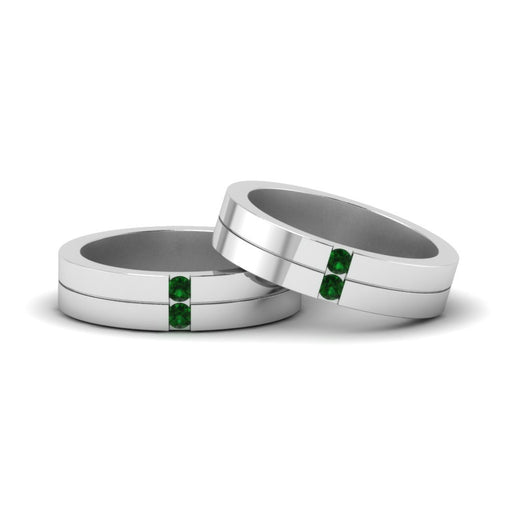 2-stone-diamond-unisex-wedding-bands-with-emerald-in-950-Platinum-FDLG1052BGEMGR-NL-WG