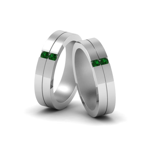 2-stone-diamond-unisex-wedding-bands-with-emerald-in-950-Platinum-FDLG1052BGEMGR-NL-WG