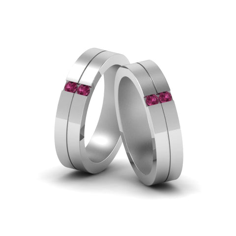 2-stone-diamond-unisex-wedding-bands-with-pink-sapphire-in-14K-white-gold-FDLG1052BGSADRPI-NL-WG