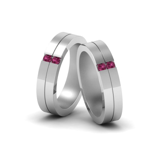 2-stone-diamond-unisex-wedding-bands-with-pink-sapphire-in-14K-white-gold-FDLG1052BGSADRPI-NL-WG