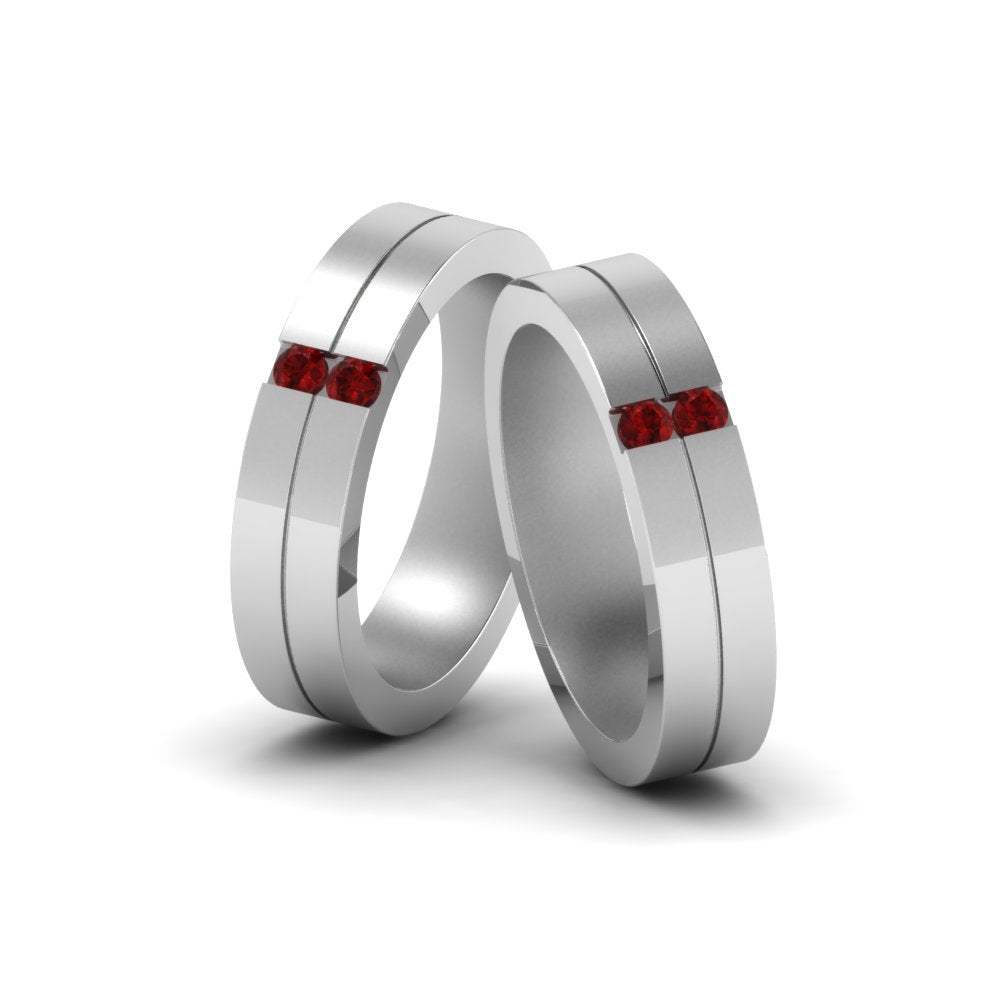 2-stone-diamond-unisex-wedding-bands-with-ruby-in-950-Platinum-FDLG1052BGRUDR-NL-WG