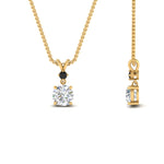 Load image into Gallery viewer, 2-stone-round-black-diamond-solitaire-diamond-pendant-in-FDPD11010GBLACK-NL-YG
