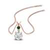 Load image into Gallery viewer, 2-stone-round-emerald-solitaire-diamond-pendant-in-FDPD11010GEMGR-NL-RG