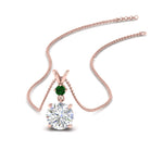 Load image into Gallery viewer, 2-stone-round-emerald-solitaire-diamond-pendant-in-FDPD11010GEMGR-NL-RG
