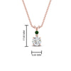 Load image into Gallery viewer, 2-stone-round-emerald-solitaire-diamond-pendant-in-FDPD11010GEMGR-NL-RG