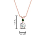 Load image into Gallery viewer, 2-stone-round-emerald-solitaire-diamond-pendant-in-FDPD11010GEMGR-NL-RG
