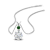 Load image into Gallery viewer, 2-stone-round-emerald-solitaire-diamond-pendant-in-FDPD11010GEMGR-NL-WG