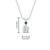 Load image into Gallery viewer, 2-stone-round-emerald-solitaire-diamond-pendant-in-FDPD11010GEMGR-NL-WG
