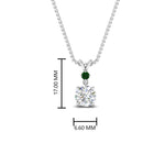 Load image into Gallery viewer, 2-stone-round-emerald-solitaire-diamond-pendant-in-FDPD11010GEMGR-NL-WG
