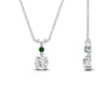 Load image into Gallery viewer, 2-stone-round-emerald-solitaire-diamond-pendant-in-FDPD11010GEMGR-NL-WG