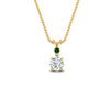 Load image into Gallery viewer, 2-stone-round-emerald-solitaire-diamond-pendant-in-FDPD11010GEMGR-NL-YG