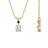 Load image into Gallery viewer, 2-stone-round-emerald-solitaire-diamond-pendant-in-FDPD11010GEMGR-NL-YG