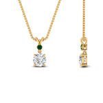 Load image into Gallery viewer, 2-stone-round-emerald-solitaire-diamond-pendant-in-FDPD11010GEMGR-NL-YG
