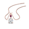 Load image into Gallery viewer, 2-stone-round-pink-sapphire-solitaire-diamond-pendant-in-FDPD11010GSADRPI-NL-RG