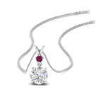 Load image into Gallery viewer, 2-stone-round-pink-sapphire-solitaire-diamond-pendant-in-FDPD11010GSADRPI-NL-WG
