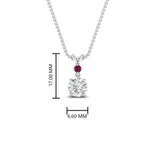 Load image into Gallery viewer, 2-stone-round-pink-sapphire-solitaire-diamond-pendant-in-FDPD11010GSADRPI-NL-WG
