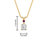 Load image into Gallery viewer, 2-stone-round-pink-sapphire-solitaire-diamond-pendant-in-FDPD11010GSADRPI-NL-YG
