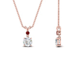 Load image into Gallery viewer, 2-stone-round-ruby-solitaire-diamond-pendant-in-FDPD11010GRUDR-NL-RG
