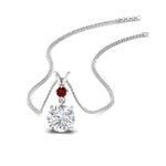 Load image into Gallery viewer, 2-stone-round-ruby-solitaire-diamond-pendant-in-FDPD11010GRUDR-NL-WG

