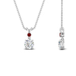 Load image into Gallery viewer, 2-stone-round-ruby-solitaire-diamond-pendant-in-FDPD11010GRUDR-NL-WG
