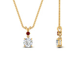 Load image into Gallery viewer, 2-stone-round-ruby-solitaire-diamond-pendant-in-FDPD11010GRUDR-NL-YG
