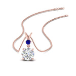 Load image into Gallery viewer, 2-stone-round-sapphire-solitaire-diamond-pendant-in-FDPD11010GSABL-NL-RG
