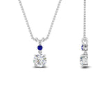 Load image into Gallery viewer, 2-stone-round-sapphire-solitaire-diamond-pendant-in-FDPD11010GSABL-NL-WG
