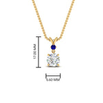 Load image into Gallery viewer, 2-stone-round-sapphire-solitaire-diamond-pendant-in-FDPD11010GSABL-NL-YG
