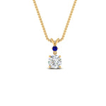 Load image into Gallery viewer, 2-stone-round-sapphire-solitaire-diamond-pendant-in-FDPD11010GSABL-NL-YG
