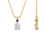 Load image into Gallery viewer, 2-stone-round-sapphire-solitaire-diamond-pendant-in-FDPD11010GSABL-NL-YG
