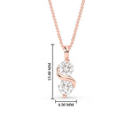 Load image into Gallery viewer, 2-stone-swirl-diamond-pendant-in-rose-gold-FDPD11481ANGLE1-NL-RG-HW
